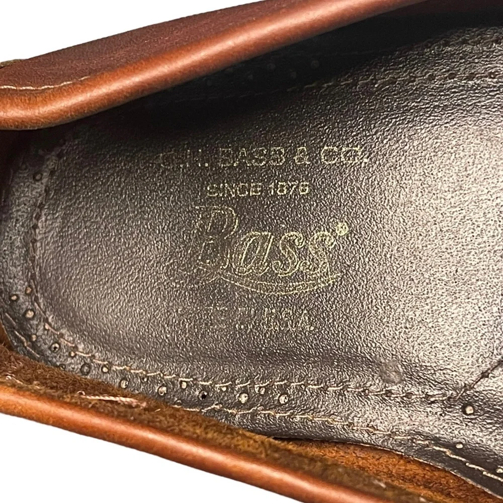 GH Bass Vintage Penny Loafers Brown Leather Made In USA Size 10